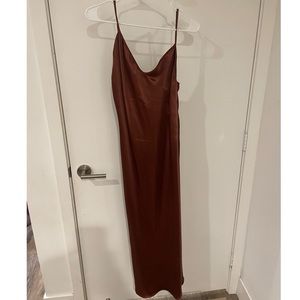 Simon Miller burgundy/ brown silk slip dress